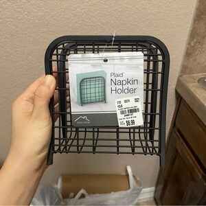 plaid napkin holder